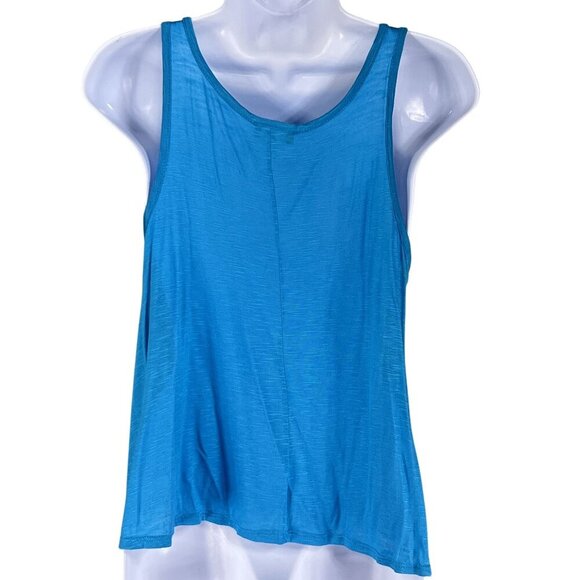 Y2K Vintage Wet Seal Womens M Blue Zebra Print Tank Top Made In USA Flowy Beachy - Picture 2 of 11